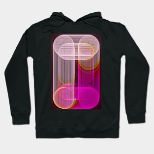 geometric shapes moving and forming complex patterns Hoodie